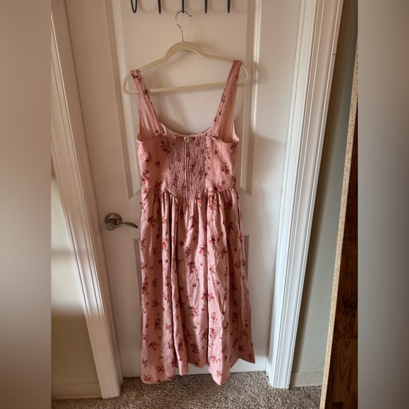 Reformation Balia Linen Dress in Tea Time Size 10 - Picture 9 of 9